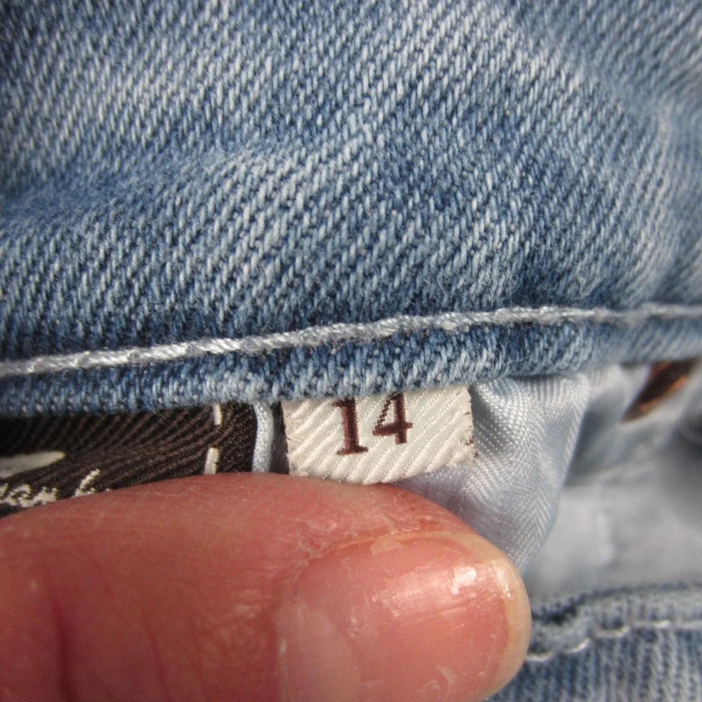 7 For All Mankind Jeans Girls 14 Luxe‎ Vintage Ankle Skinny Zip Front Moto Denim